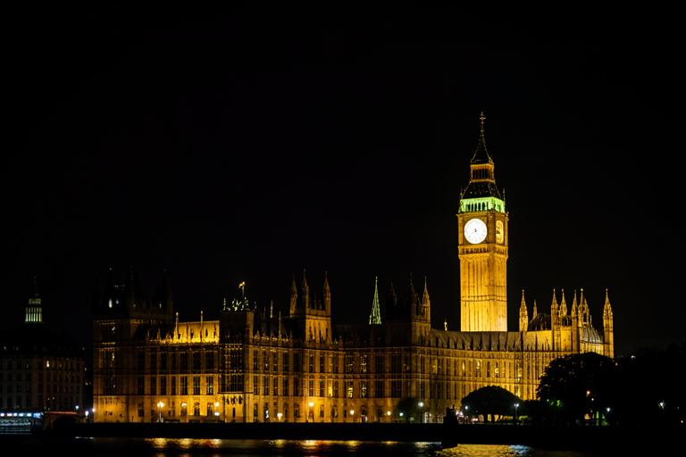 LONDON skyline at night