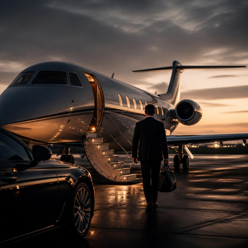 Private aviation and chauffeur journey coordination